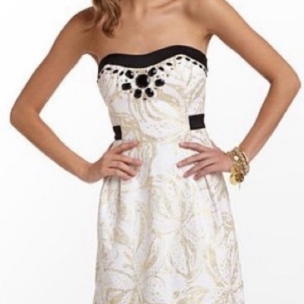 Lilly Pulitzer Strapless Christine dress in Sneak a Peek